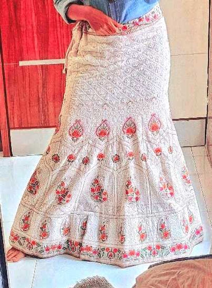 Can-Can Attached Embroidery Work Lehenga