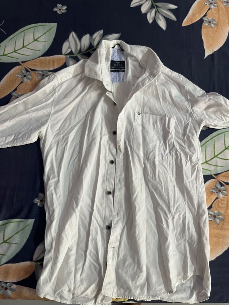 men white cotton shirt