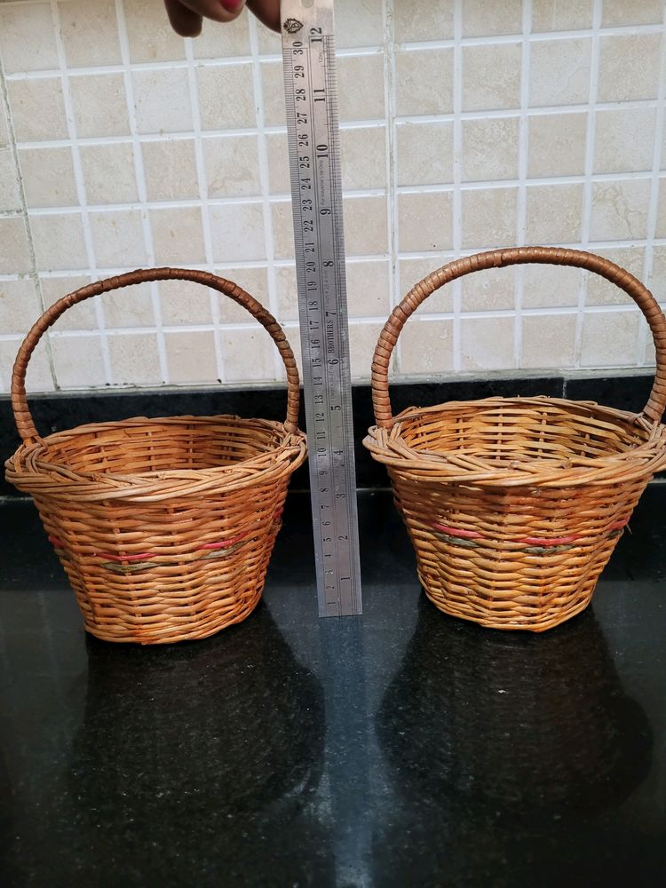 Cane Basket Set Of 2