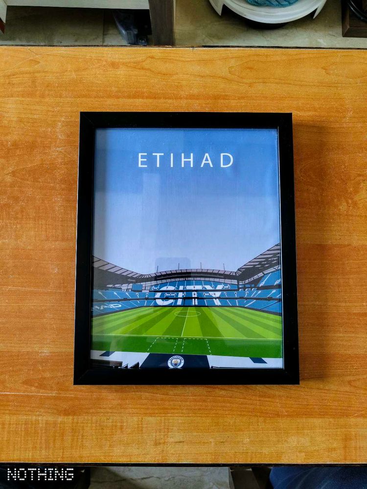 Etihad Stadium Man. City Framed Poster