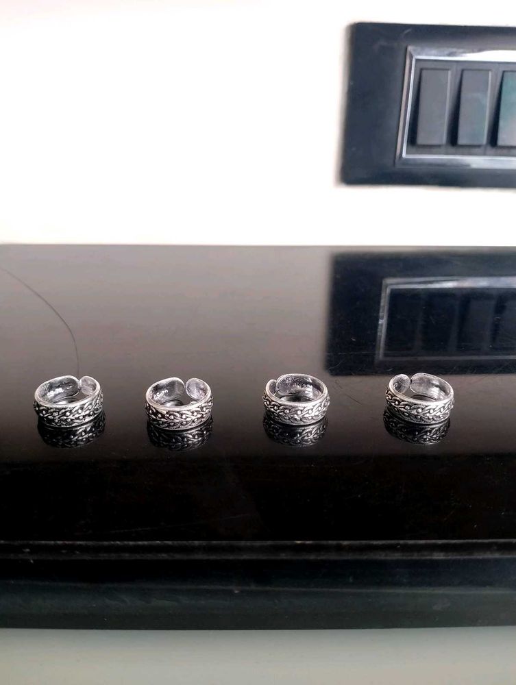 Toe Rings pure silver  2 pairs (4 pec)