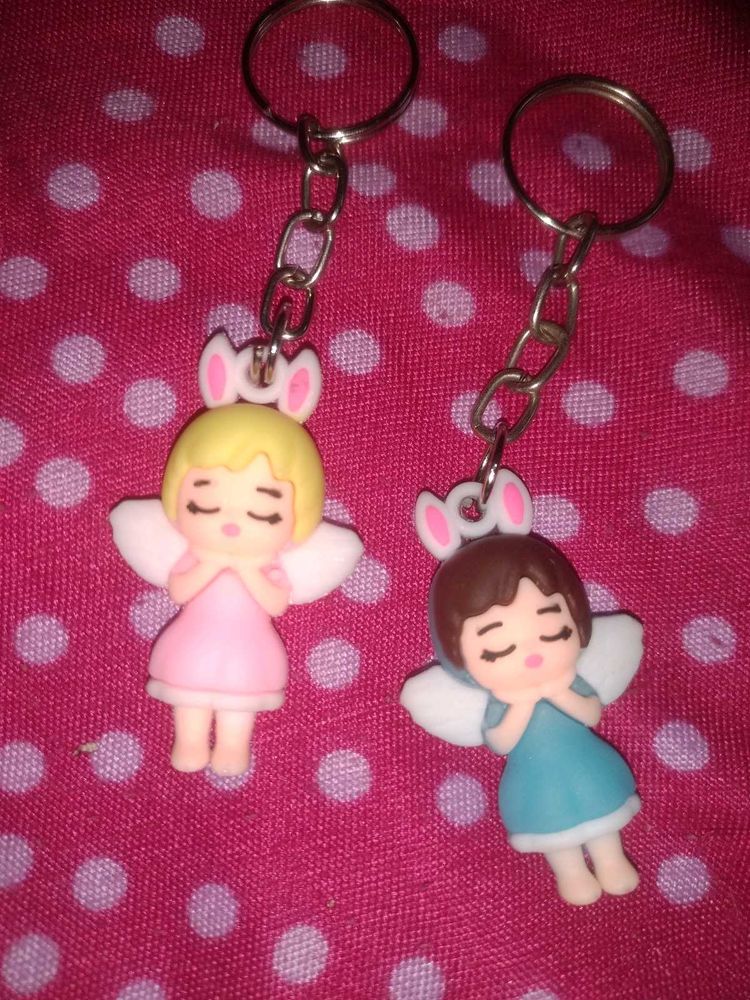 Angle Key Chain(2 Piss/Pink &amp; Sky Dress)🤫