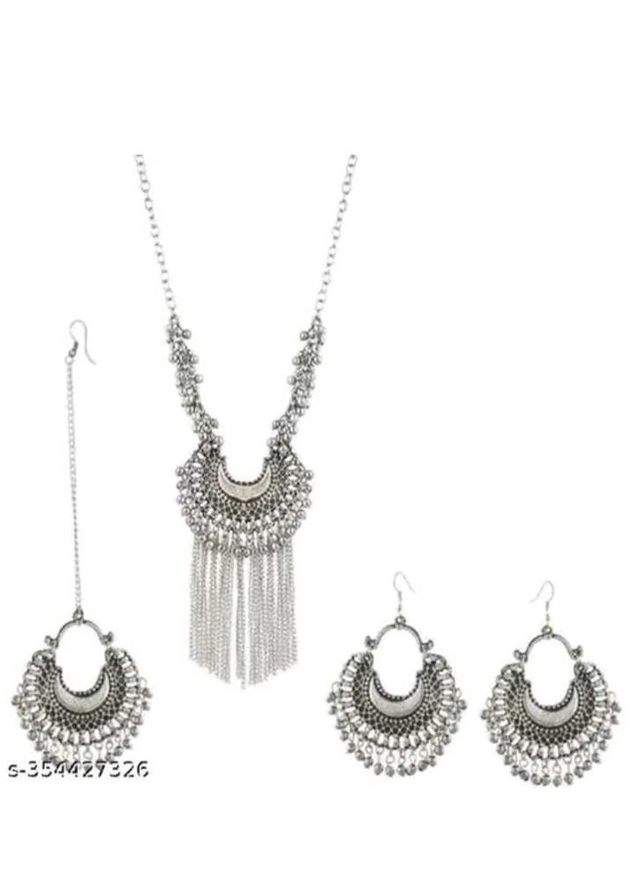Silver Oxidized Jewelry Set
