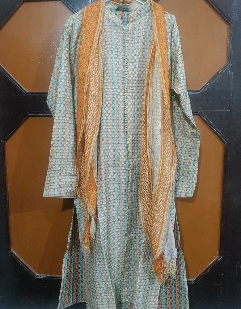 Men's Ethnic Kurta Set &amp; Dupatta