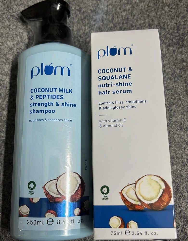 Plum Coconut Hair Duo( Shampoo + Serum)