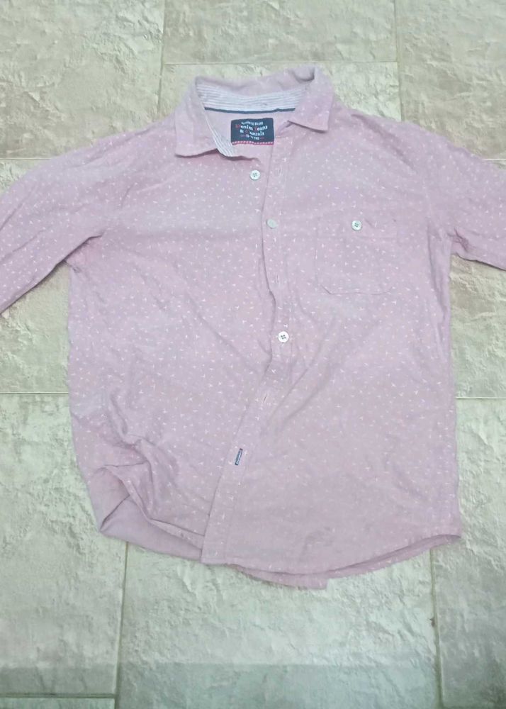 Pink Polka Dot Button Down Shirt
