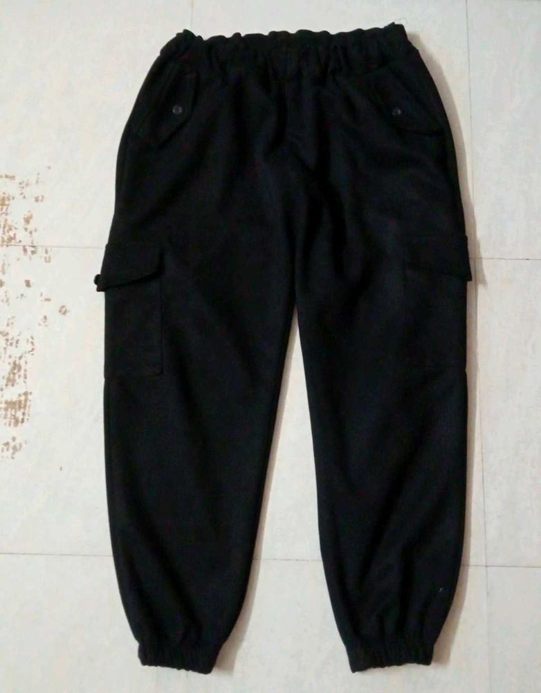 Black Cargo Joggers