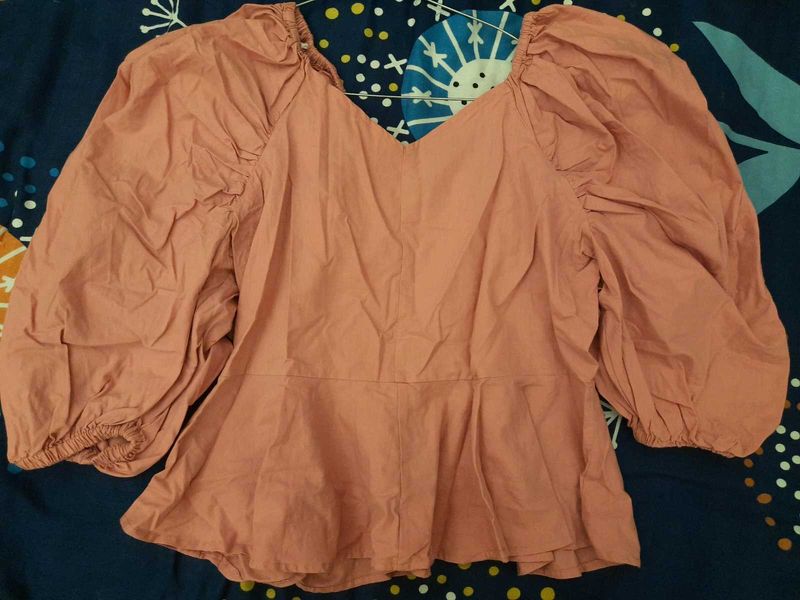 Pink Puff Sleeve Top