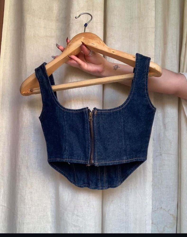 Denim Corset Top