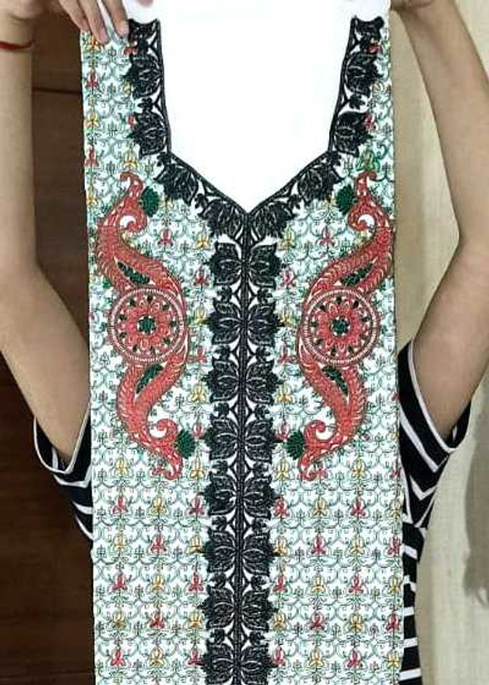 Unstitched Suit Piece Black And White