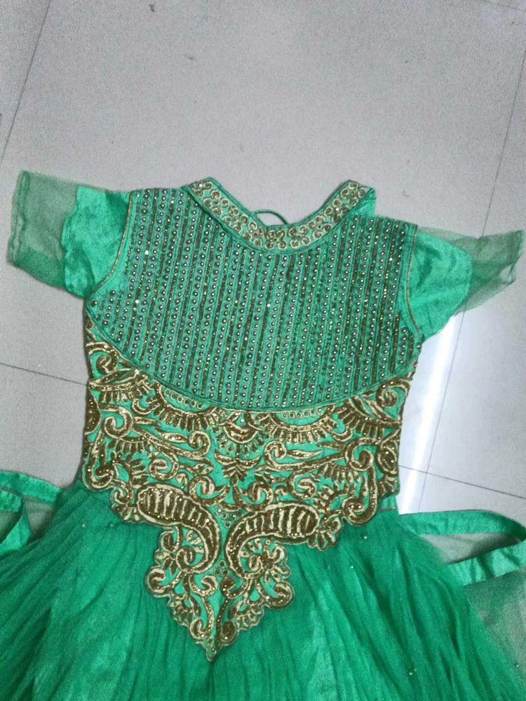 Elegant Green girls  Ethnic Gown