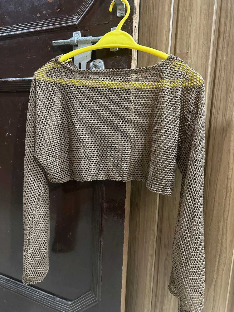 Mesh Long Sleeve Top