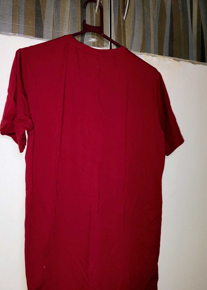 Maroon Active wear T-Shirt