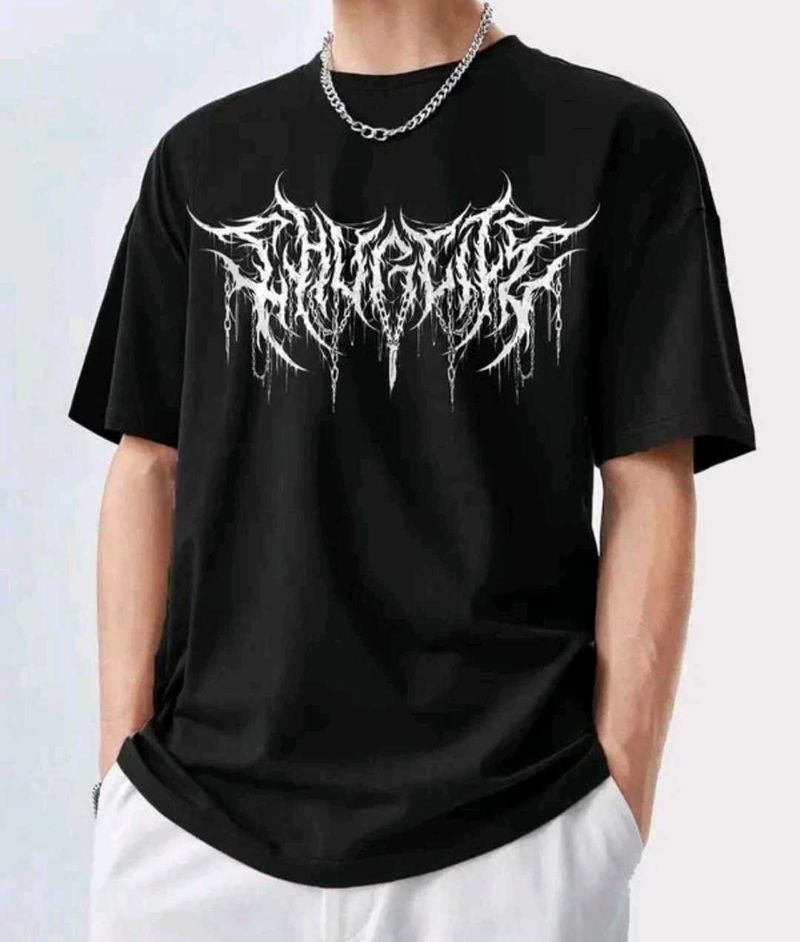 Black Graphic Print T-Shirt