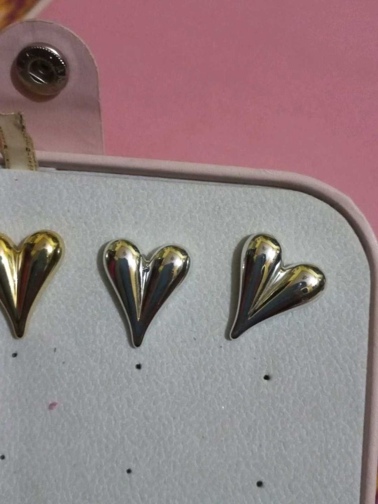 Heart Shaped Silver Earrings