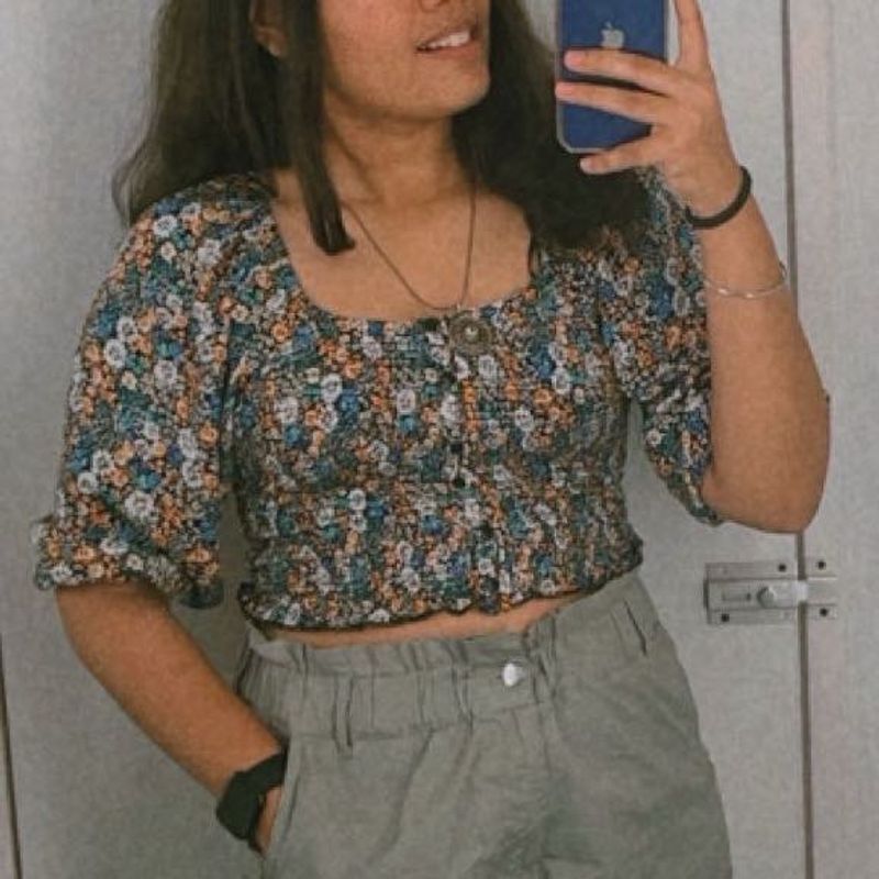 Floral Print Crop Top