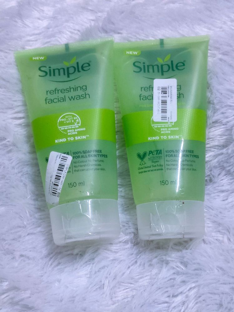 Pack Of 2 Simple Face wash Each 1 5 0ml