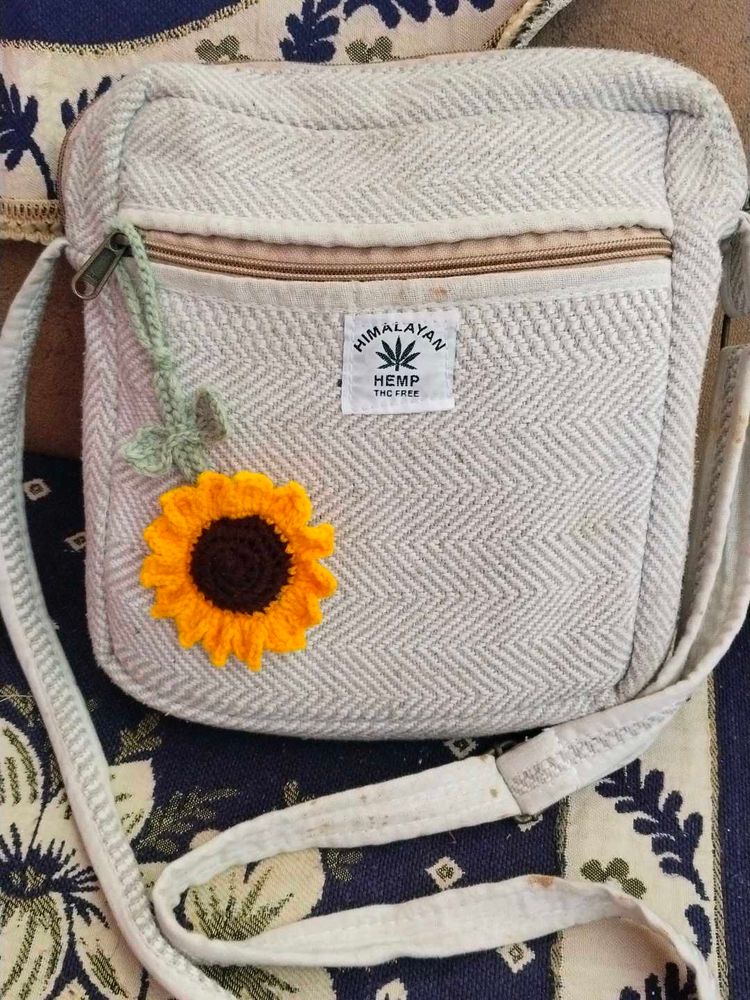 Crochet Sunflower Keychain