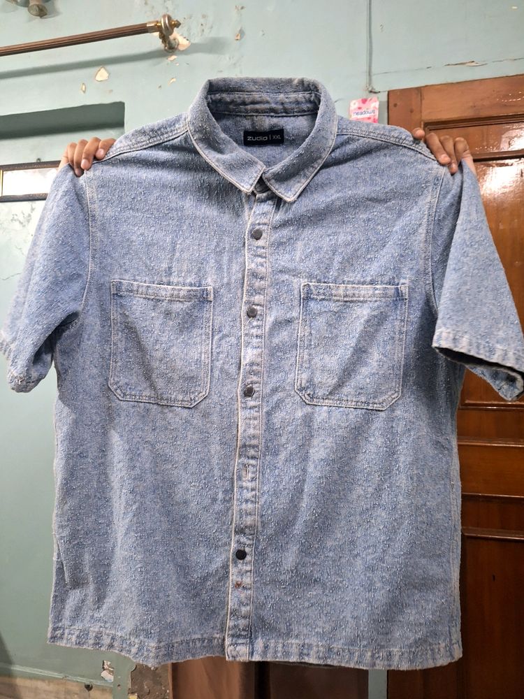 OVER SIZE WINTER XXL DENIM SHIRT