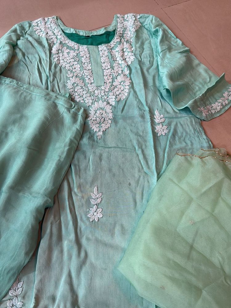 Kurti Set Pant Organza Dupatta