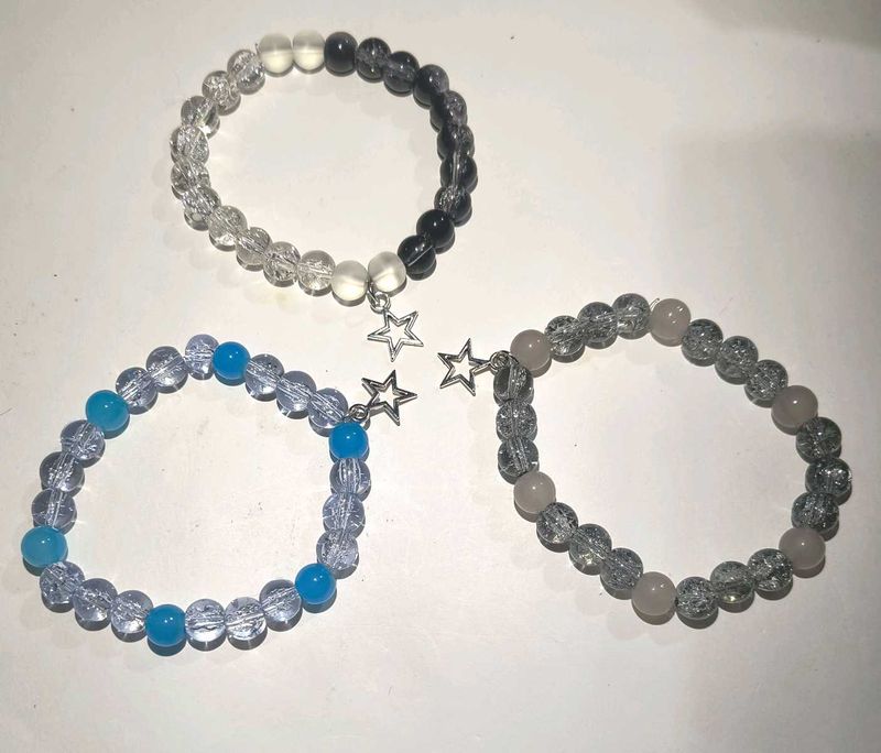Beaded Star Charm Bracelet Set