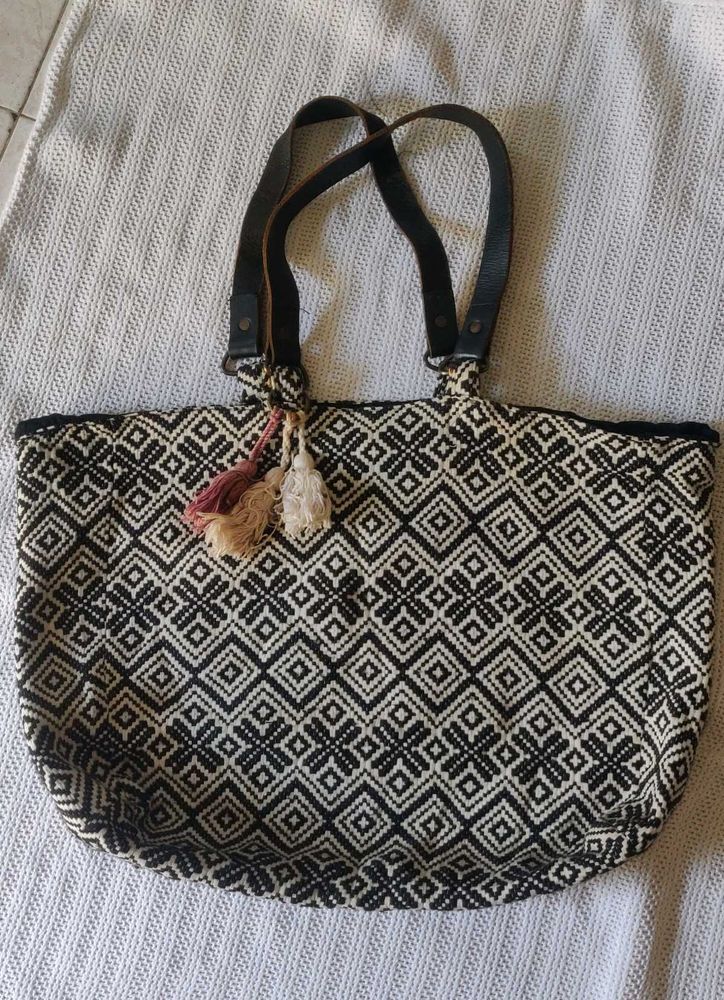 Patterned Cotton Tote Bag