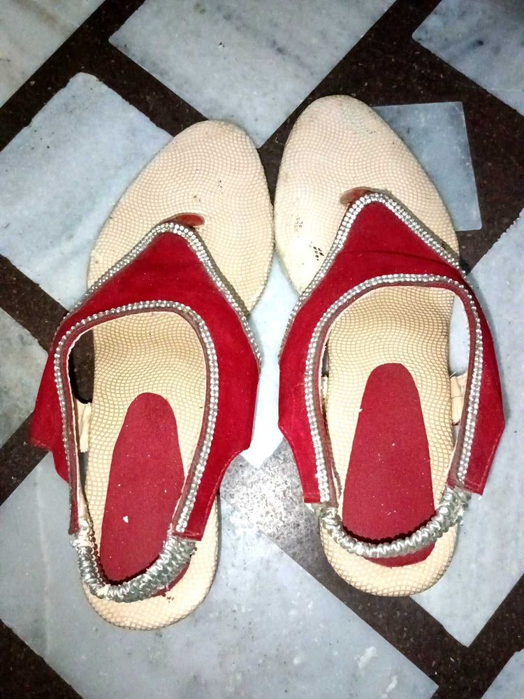 Red Velvet Sandals