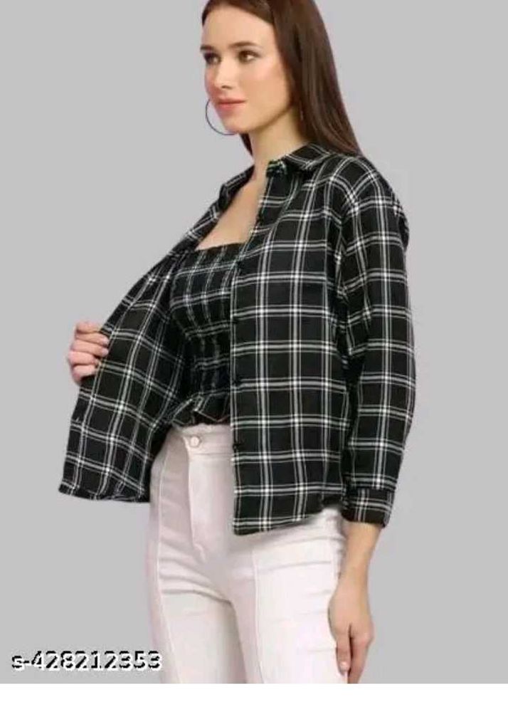 Stylish Women's Plaid Co-ord Set
