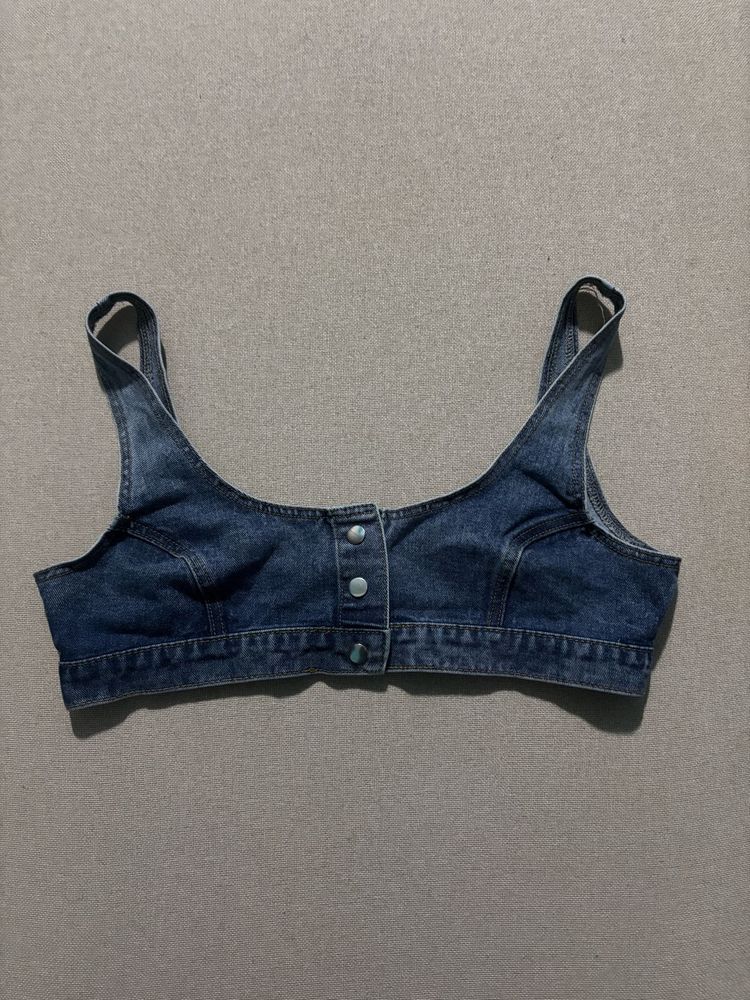 PrettyLittleThing Denim Bralette