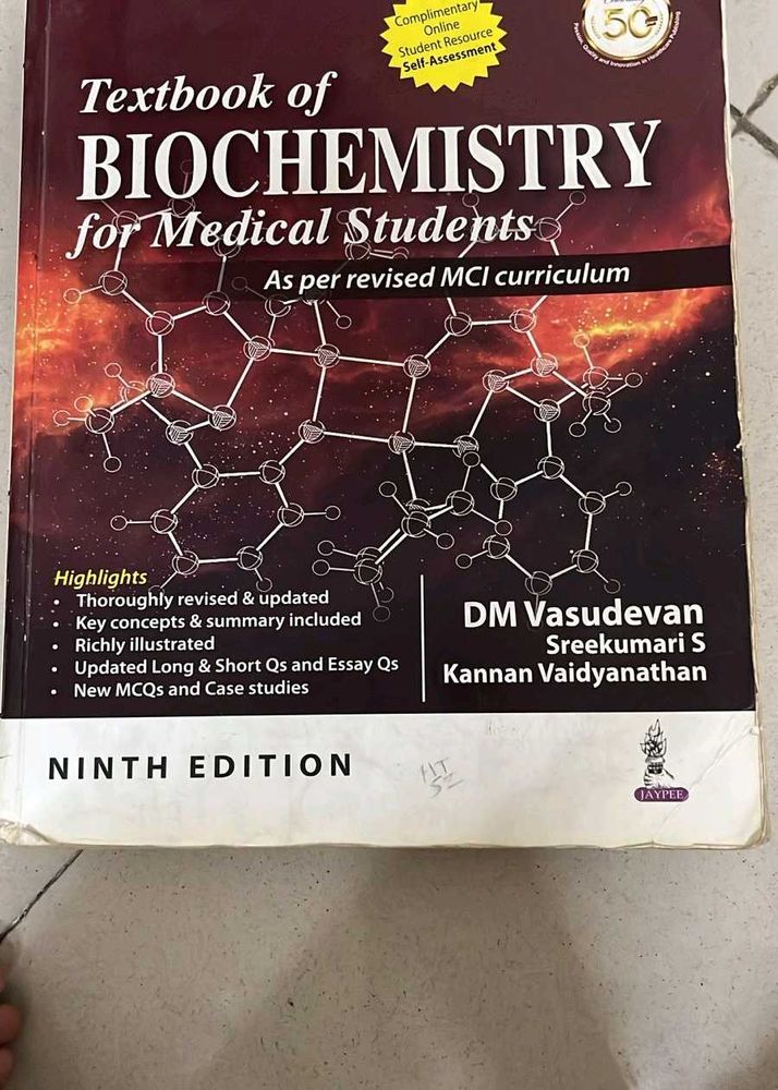 DM Vasudevan Biochemistry