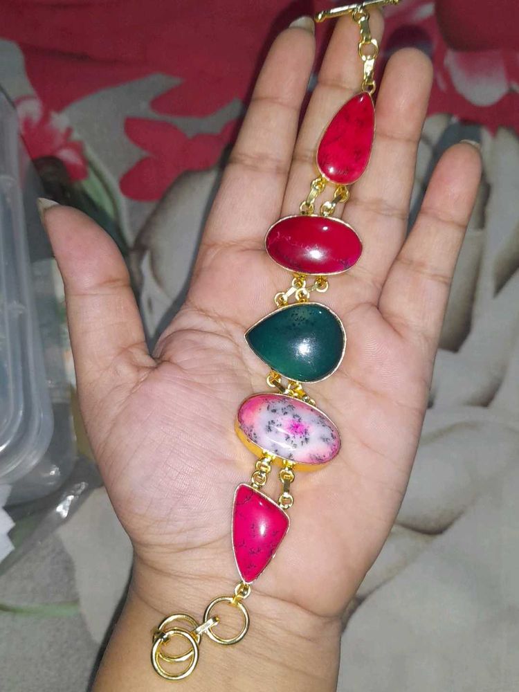 Original Rodhonite Gemstone Bracelet