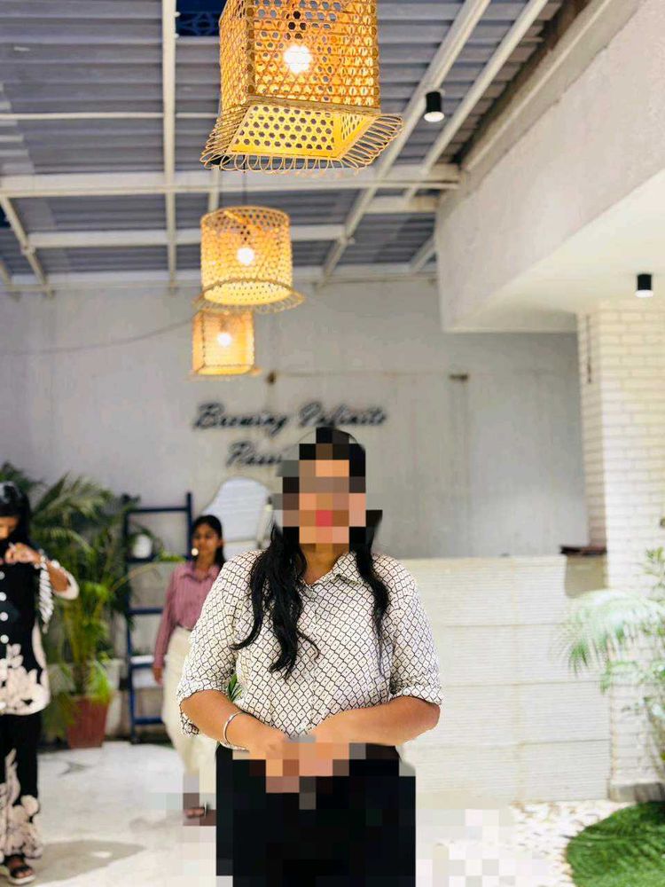 Patterned Button-Down Shirt