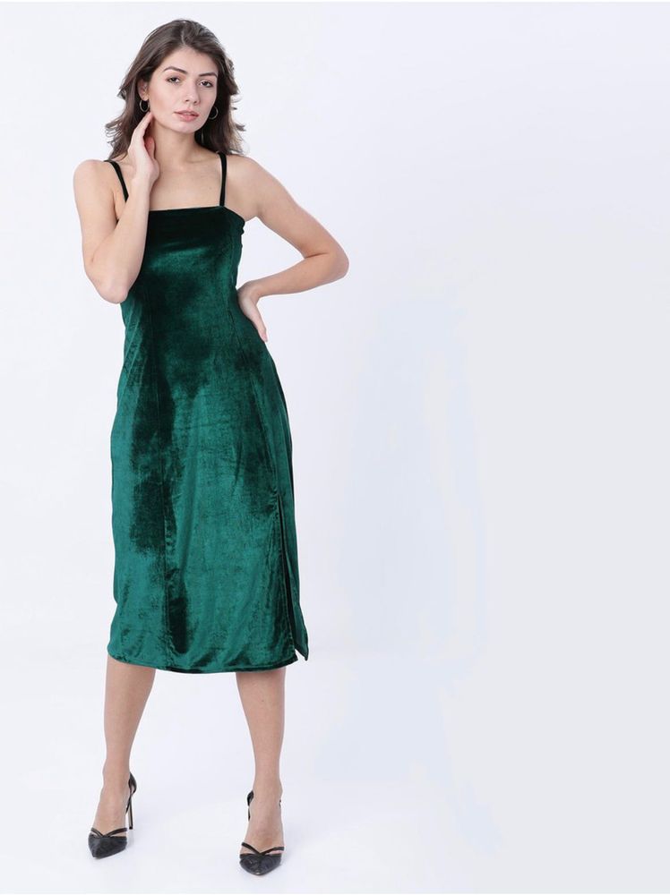 Tokyo Talkies Emerald Green Velvet Slip Dress XL