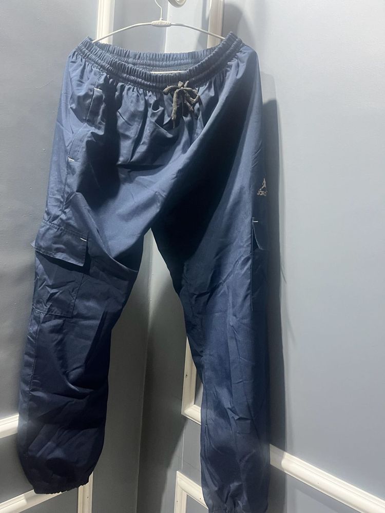 Navy Blue Cargo Joggers
