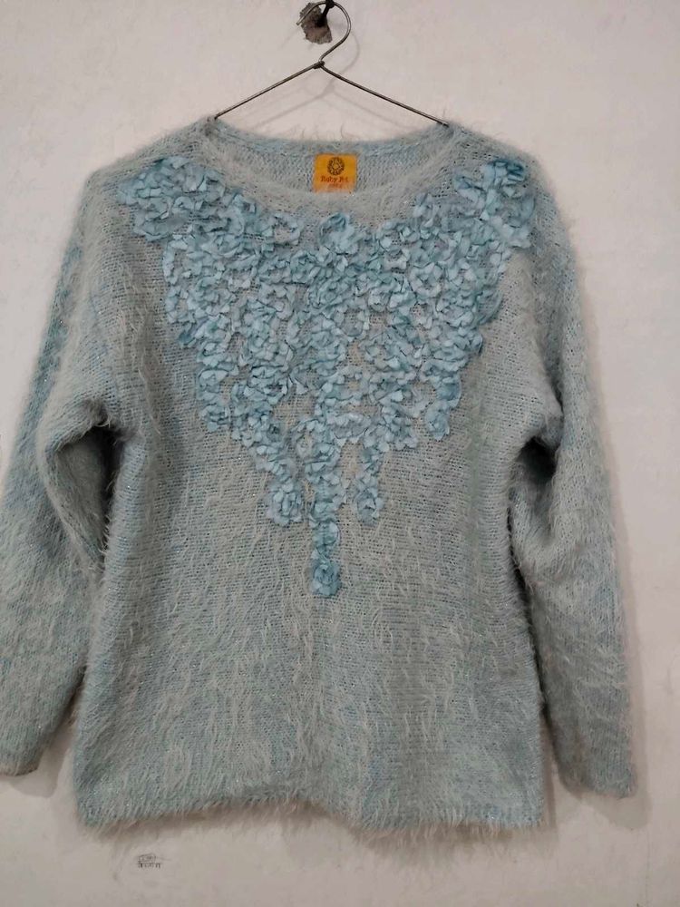 Floral Fuzzy Sweater