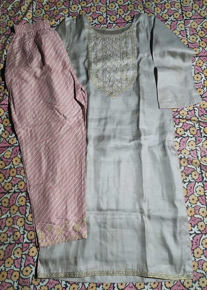 Elegant Grey Kurta Set