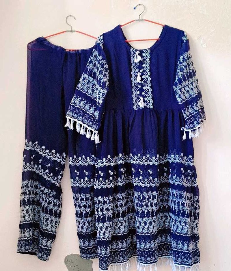 Very Amazing N Beautiful Embroidery Frock Set