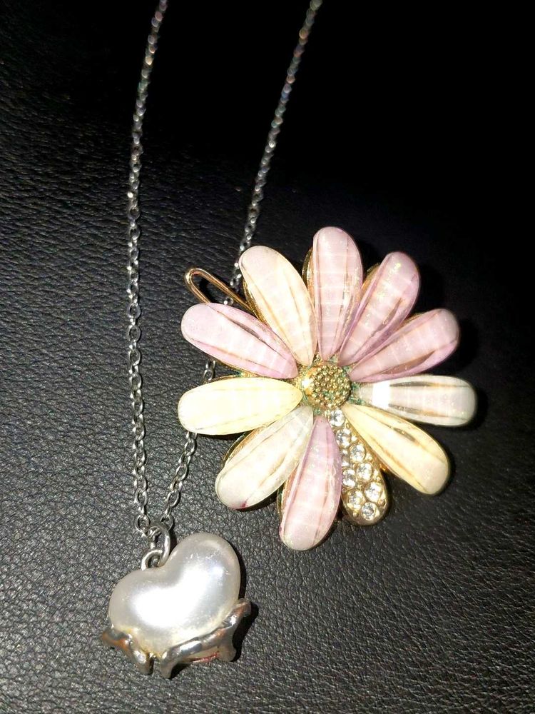 Daisy &amp; Pearl Necklace Set