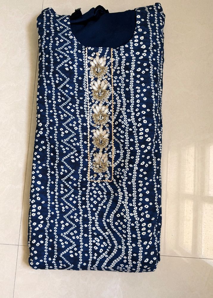 Jaipuri Gota Patti Suit Embroided With Dupatta