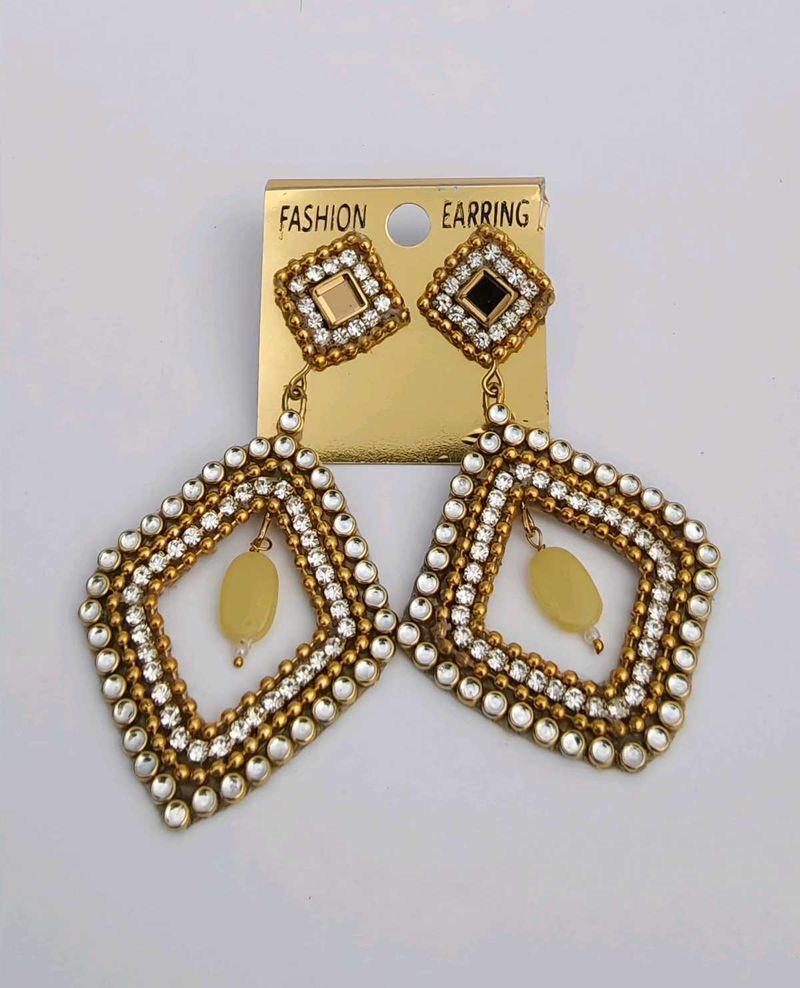 Fashionable Stone Studded Earrings