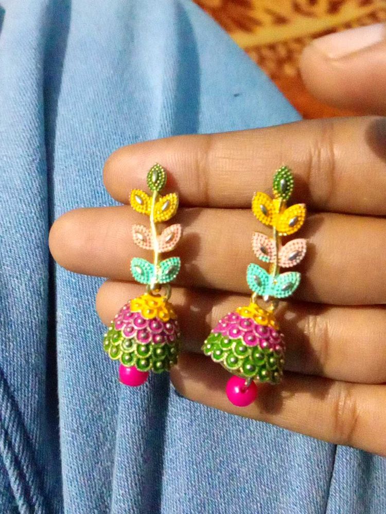 Colorful Jhumka Earrings