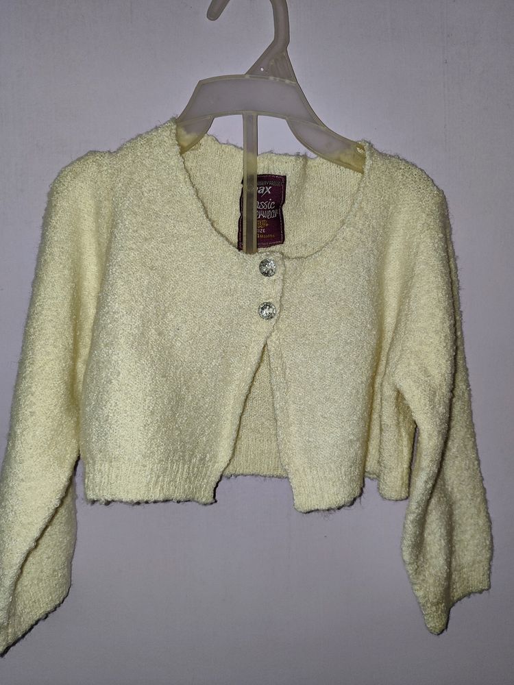 Max Brand Cream Colour Furr Jacket For Baby Girl