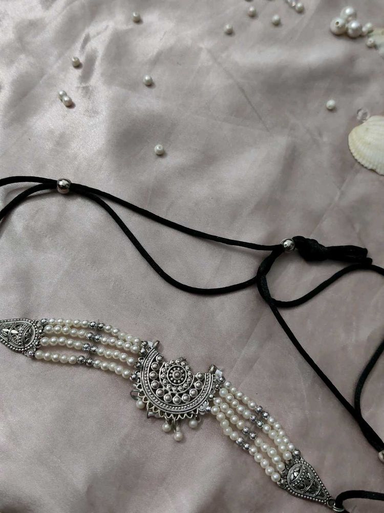 Pearl &amp; Silver Necklace