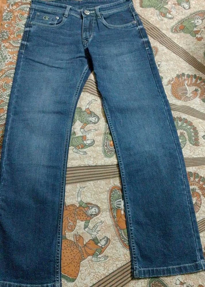 Denim Blue Colour Straight Fit Jeans