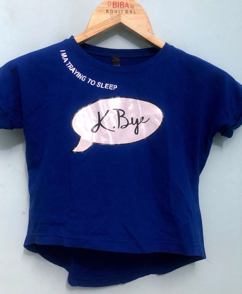 BLUE T-SHIRT TOP