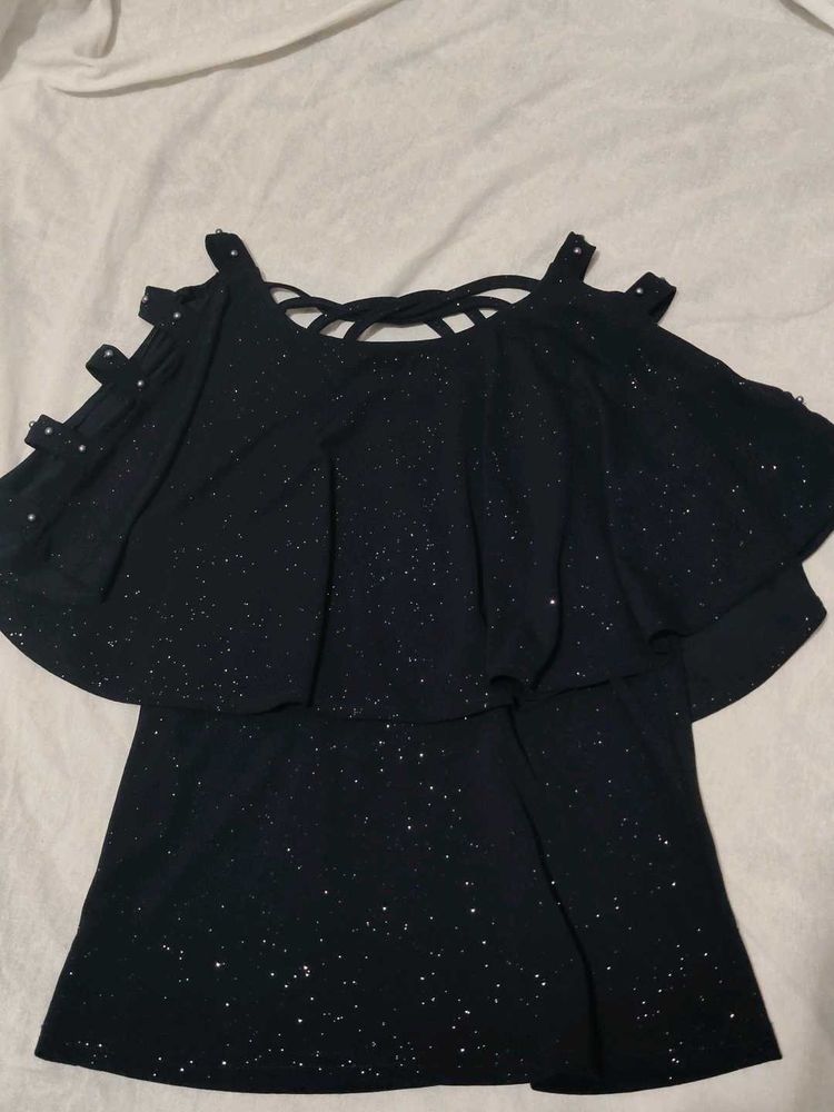 Sparkly Black Party Top