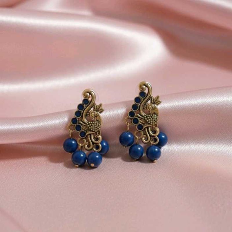 Blue Peacock Design Earing 🦚 ✨