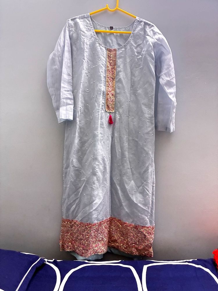 Elegant Grey Kurta
