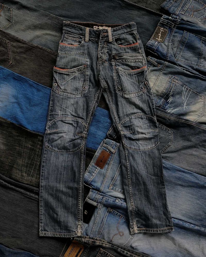 KUBAYASHI STRAIGHT BIKER JEANS