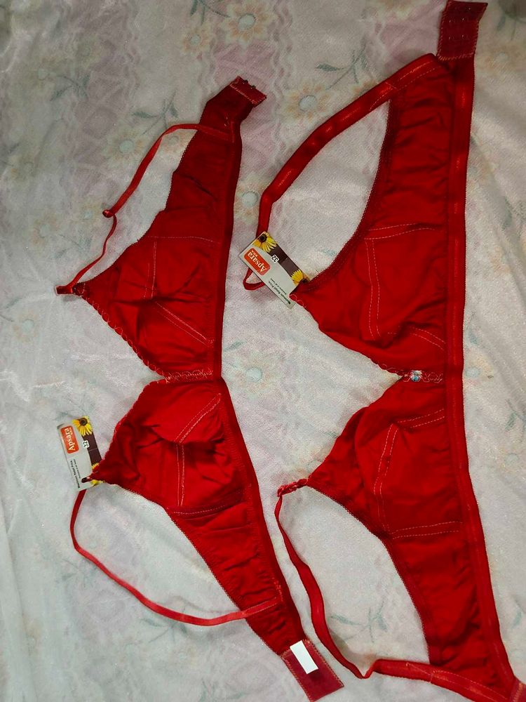 Red Bra Set
